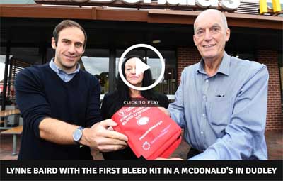 Pioneering bleed kits in McDonalds in Dudley